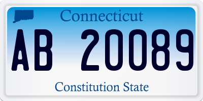 CT license plate AB20089