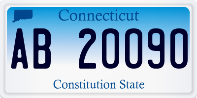 CT license plate AB20090