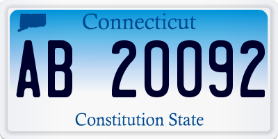 CT license plate AB20092
