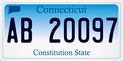 CT license plate AB20097