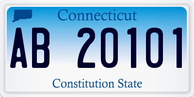 CT license plate AB20101