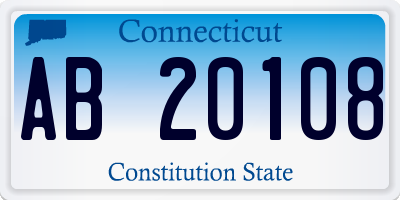 CT license plate AB20108