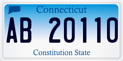 CT license plate AB20110