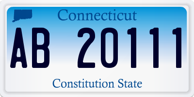 CT license plate AB20111