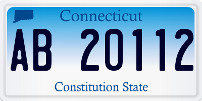 CT license plate AB20112