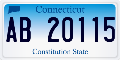 CT license plate AB20115