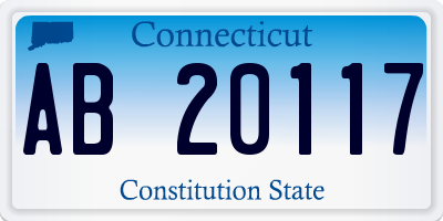 CT license plate AB20117