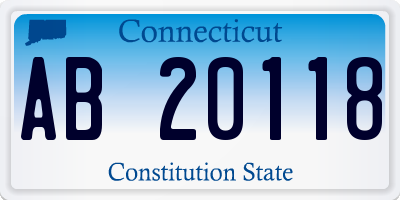 CT license plate AB20118