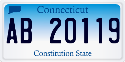 CT license plate AB20119