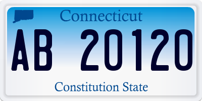 CT license plate AB20120