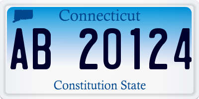 CT license plate AB20124