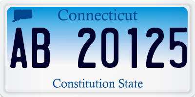 CT license plate AB20125