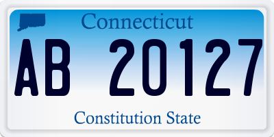 CT license plate AB20127