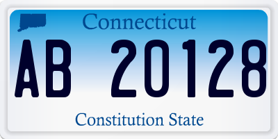 CT license plate AB20128