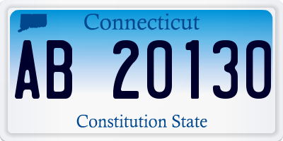 CT license plate AB20130