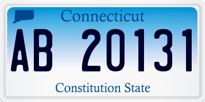 CT license plate AB20131