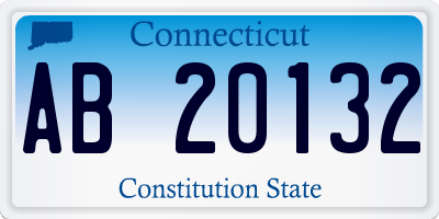 CT license plate AB20132