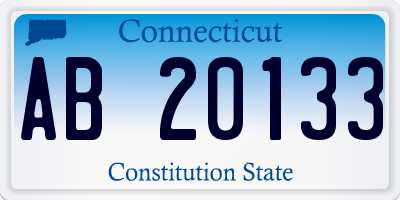 CT license plate AB20133