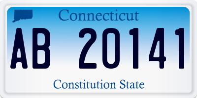 CT license plate AB20141