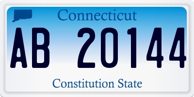 CT license plate AB20144