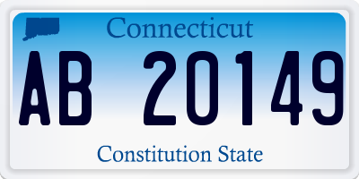 CT license plate AB20149