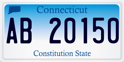 CT license plate AB20150