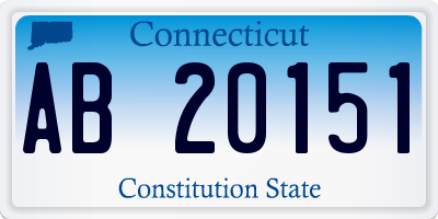 CT license plate AB20151