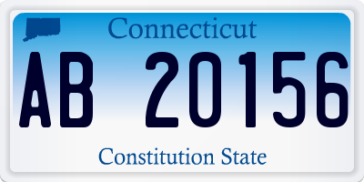 CT license plate AB20156