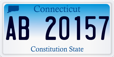 CT license plate AB20157