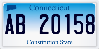 CT license plate AB20158