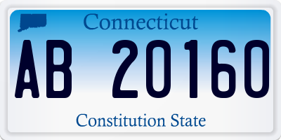 CT license plate AB20160