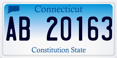 CT license plate AB20163