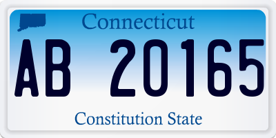 CT license plate AB20165