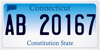 CT license plate AB20167