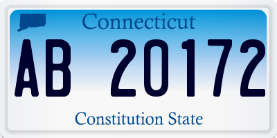 CT license plate AB20172