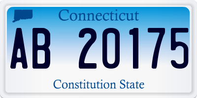 CT license plate AB20175