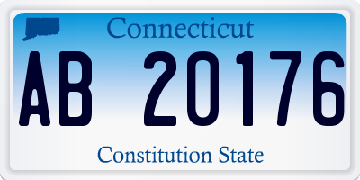 CT license plate AB20176