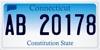 CT license plate AB20178