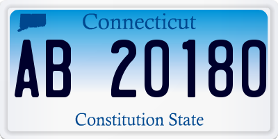 CT license plate AB20180