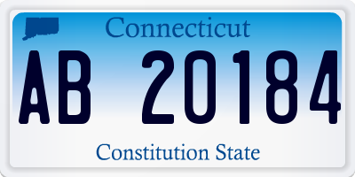 CT license plate AB20184