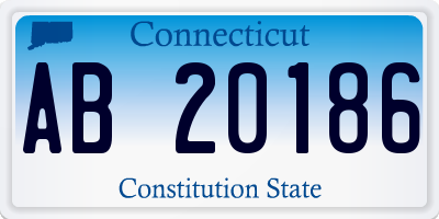 CT license plate AB20186