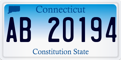 CT license plate AB20194