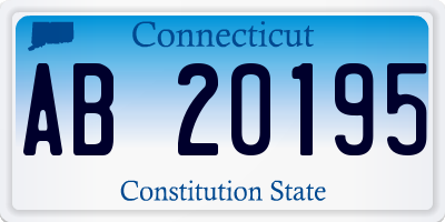 CT license plate AB20195
