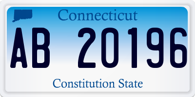 CT license plate AB20196