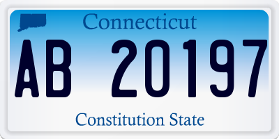 CT license plate AB20197