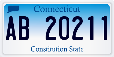 CT license plate AB20211