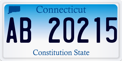 CT license plate AB20215