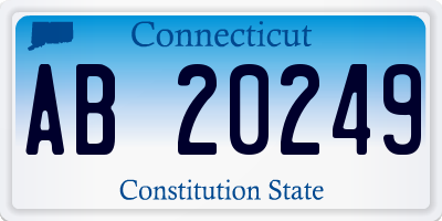 CT license plate AB20249