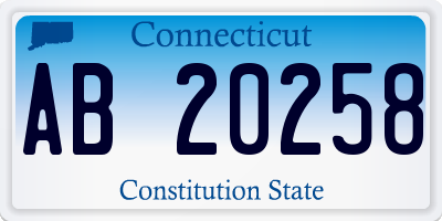 CT license plate AB20258
