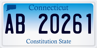 CT license plate AB20261
